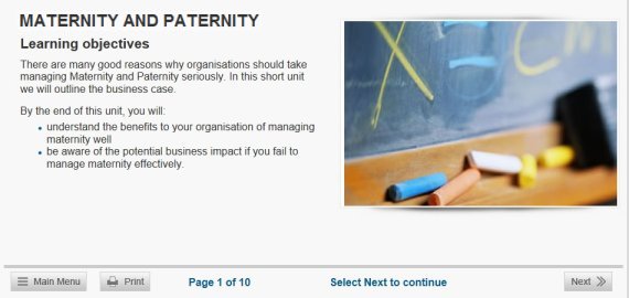 maternity paternity online training